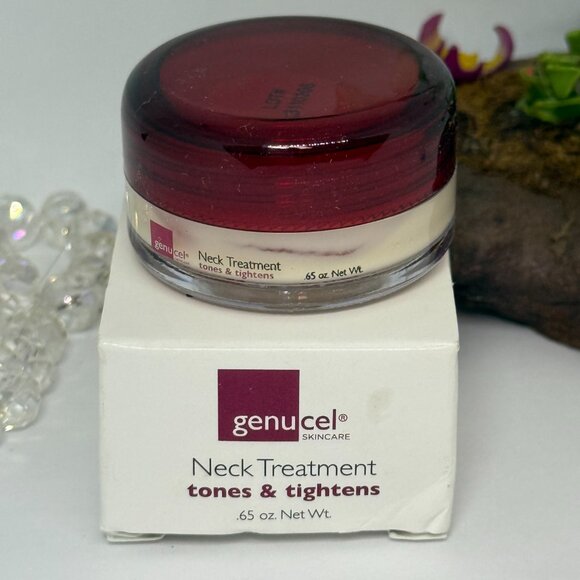 Chamonix Genucel Neck Treatment Tones & Tightens - .65 oz - New in Box* - Picture 2 of 7